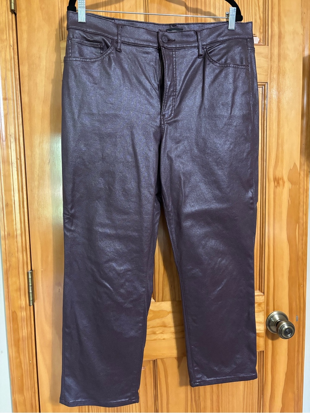 Express Women's Straight Coated Jeans in Deep Plum